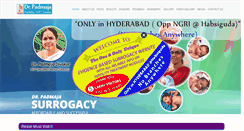 Desktop Screenshot of drpadmajasurrogacy.com